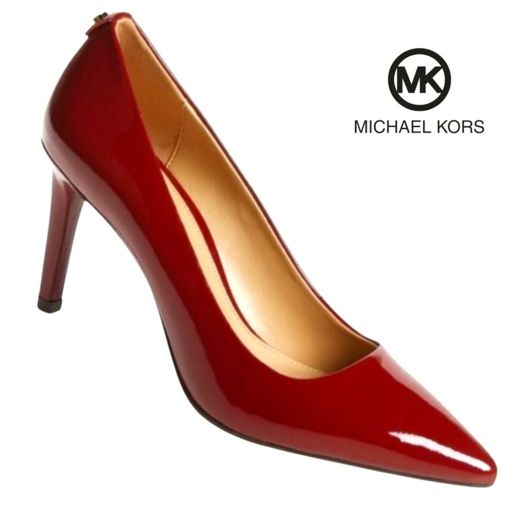 Michael Kors Red Patent Leather Pointed-Toe Stiletto Heels